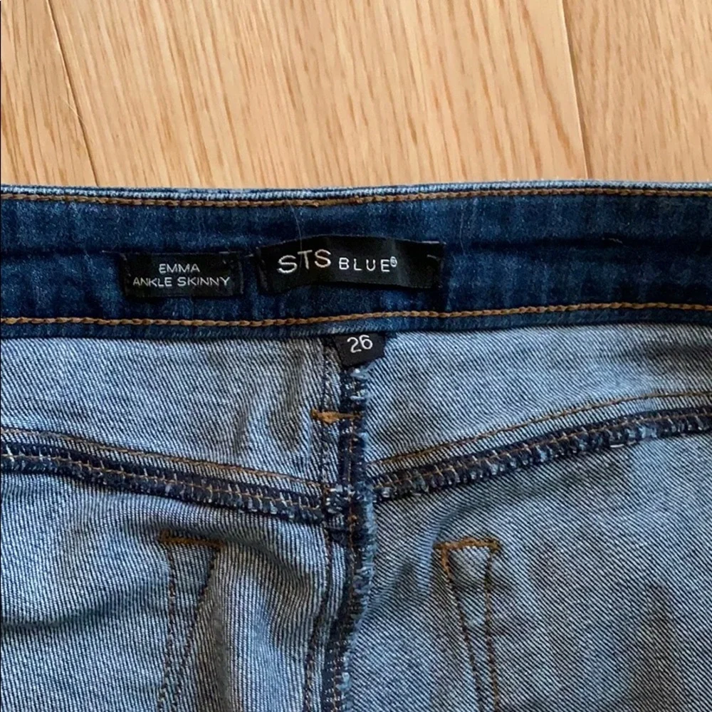 STS BLUE Emma Low Rise Skinny DRK Blue Marcos Jean - Picture 3 of 6